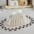Luxury Tissue Box Desktop Organizer Shell Tissue Box Tissue Boxes For Home and Office Tissue Paper Holder - High Quality