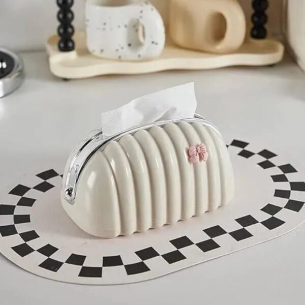 Luxury Tissue Box Desktop Organizer Shell Tissue Box Tissue Boxes For Home and Office Tissue Paper Holder - High Quality