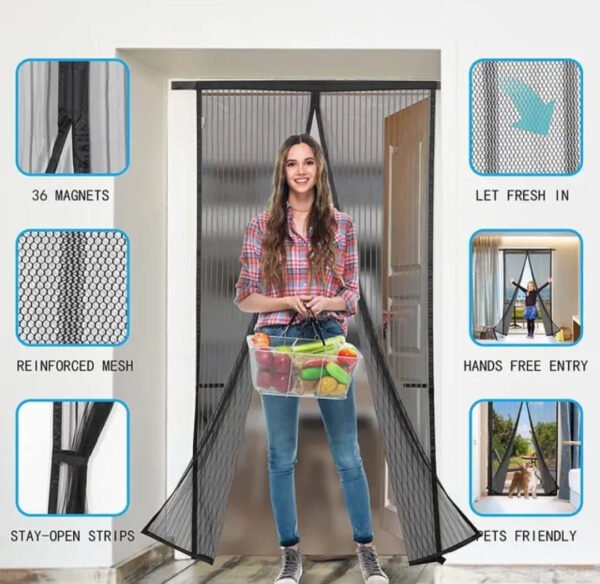 Magic Mesh Magnetic Screen Door - for Home Use