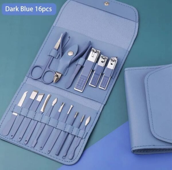 Manicure Pedicure Grooming Kit – Advanced 16pcs Manicure Set – Stainless Steel Nail Clipper Set – Stainless Steel set