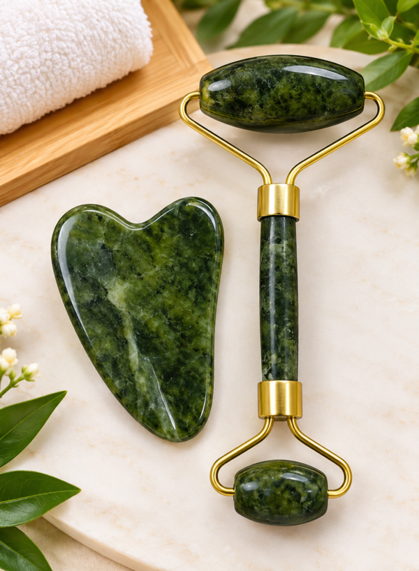 Marble Jade Roller With Gua Sha Stone - with Cash on Delivery