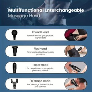 Massage Gun 5 in 1 Multi-purpose Electric Full Body Massage Equipment Set for Deep Tissue Relief Full Body Relaxation 6