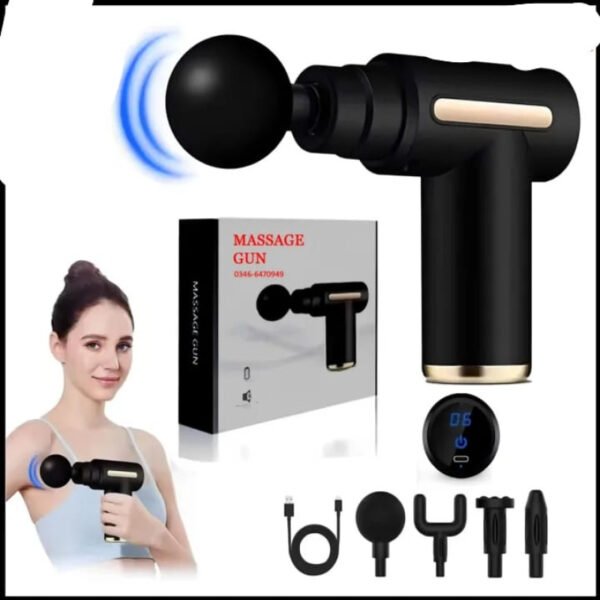 Massage Gun 5 in 1 Multi-purpose Electric Full Body Massage Equipment Set for Deep Tissue Relief Full Body Relaxation 6