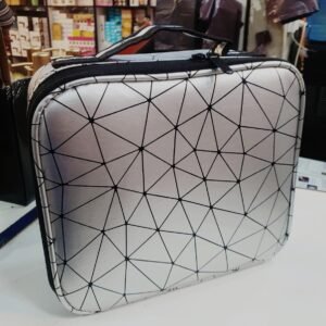 Matrix Diamond Pu Big Cosmetic Bag Travel Makeup Pouch Cosmetic Organizer