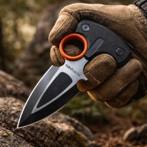 Tactical push knife gift box with the knife and sheath
