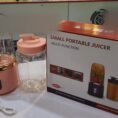 Rechargeable juicer blender set with spare bottle and USB cable