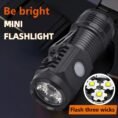 Mini LED flashlight with three bright LED wicks