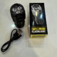 Mini flashlight with box and USB charging cable