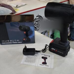 Cordless jet blower with 48V battery, charger, box and manual