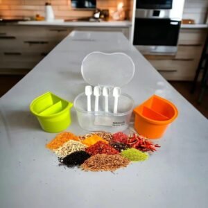 Mehak Masala Box Four Partition With Four Spoons - Durable Design
