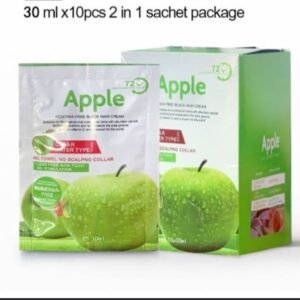 Apple Ammonia-Free Black Hair Cream Sachet – 10 Pack Hair Color Cream (30ml Each)