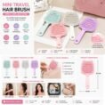 Fluffy Detangling Hair Brush – Mini Travel Brush for Smooth, Tangle-Free Hair