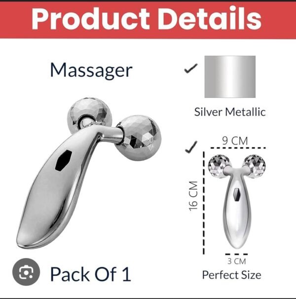 3D Manual Face & Body Massager Roller – Skin Tightening Facial Massage Tool