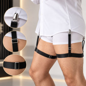 Men Shirt Stays Belt Elastic Nylon Mens Adjustable Suspenders Holders Shirt Slim Fit Shirt Holders - for Home Use