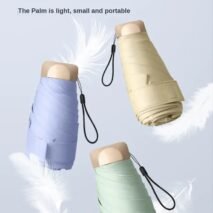 Small Pocket Umbrella Small Sun Rain Umbrella Vinyl Folding Umbrella UV Ultraviolet Protection Sun Shade Pocket Parasol