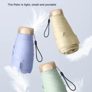 Small Pocket Umbrella Small Sun Rain Umbrella Vinyl Folding Umbrella UV Ultraviolet Protection Sun Shade Pocket Parasol
