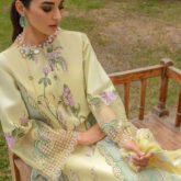 Embroidered Lawn 3-Piece Unstitched Suit for Women - Lemon Yellow Floral - view 2