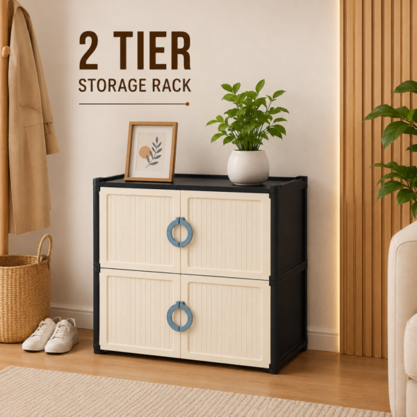 modular-shoe-organizer-cabinet-2-layer-4-partition-1 Modular Shoe Organizer Cabinet 2 layer 4 partition - Online in Pakistan