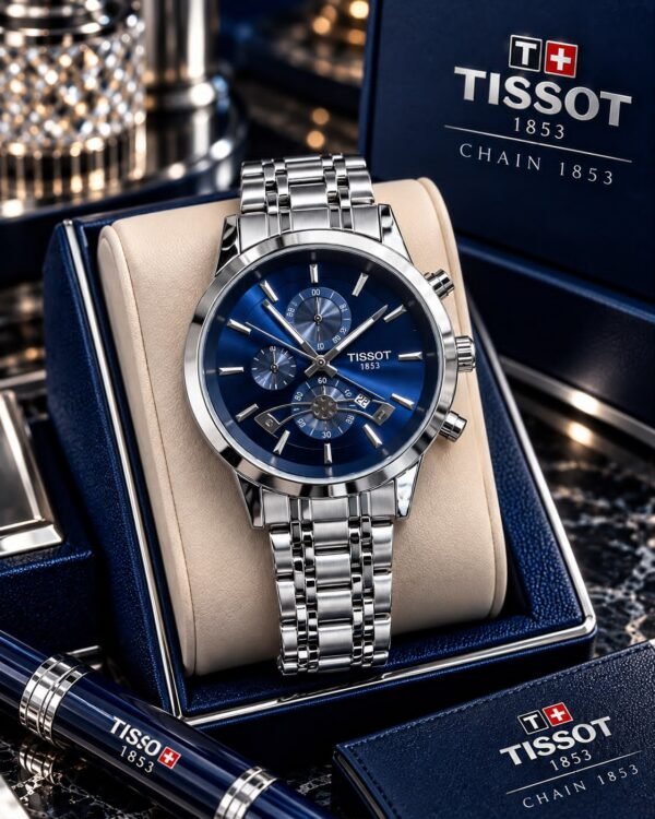 Men's Chronograph-Style Chain Watch - Multi-Dial Face - photo 2