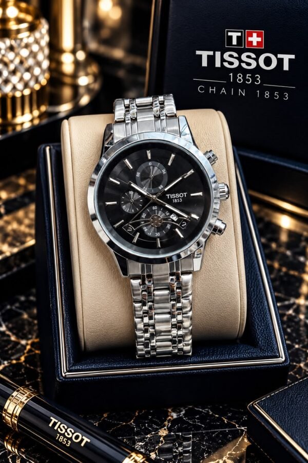 Men's Chronograph-Style Chain Watch - Multi-Dial Face - photo 4