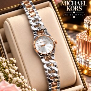 Ladies Interlocking Chain Watch - Gold, Rose Gold & Silver