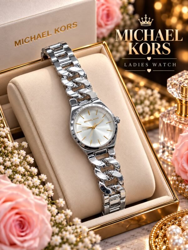Ladies Interlocking Chain Watch - Gold, Rose Gold & Silver - photo 4