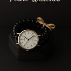 Ladies Pearl Strap Watch - Double-Layer Beaded Bracelet - photo 4