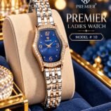 Ladies Tonneau Crystal Bezel Chain Watch - Multiple Colours - photo 2