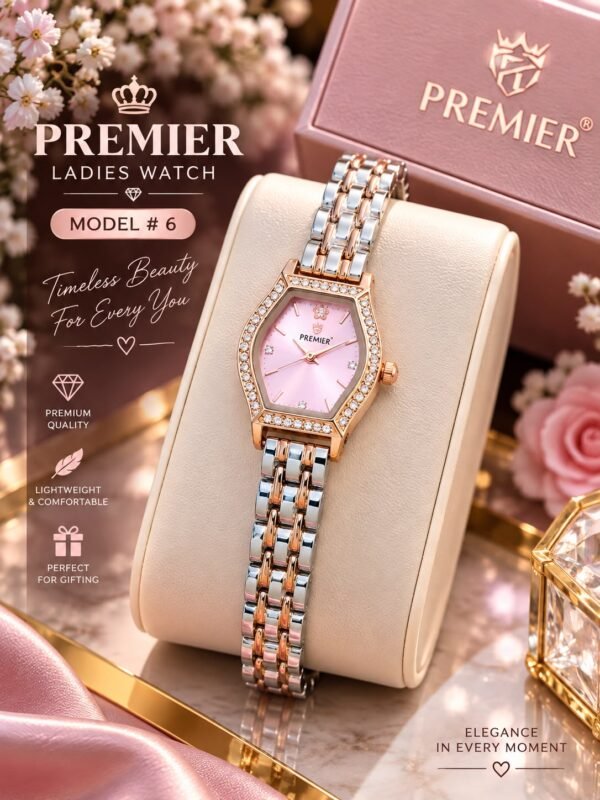 modw-48-4 Ladies Hexagonal Crystal Bezel Chain Watch - photo 4