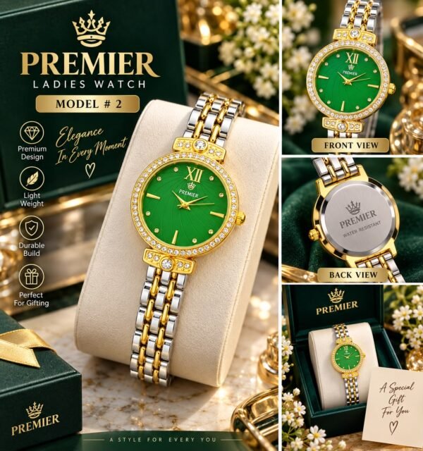 Ladies Crystal Bezel Chain Watch - Round Dial – round dial