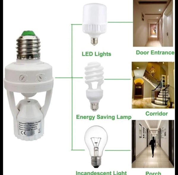 Motion Sensor Bulb Holder - for Home Use