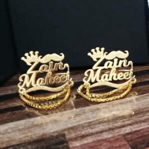 Mustache Crown Cufflinks - Gold-Plated Fashion Jewelry