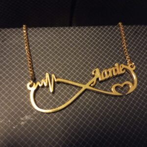 Infinity Heartbeat Necklace - Gold-Plated Fashion Jewelry