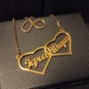 Double Heart Couple Necklace - Gold-Plated Fashion Jewelry