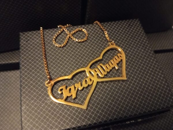 Double Heart Couple Necklace - Gold-Plated Fashion Jewelry