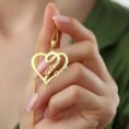 Couple Name Heart Necklace - Personalized Engraved Jewelry