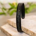 Xclusive Ayatul Kursi Bangle Black - Gold-Plated Fashion Jewelry