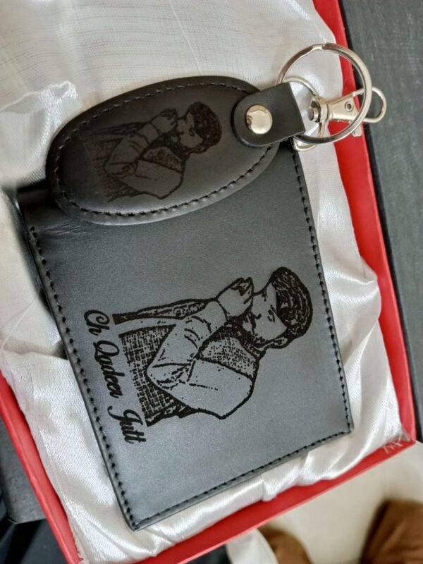 Picture Name Wallet Keychain - Personalized Engraved Jewelry
