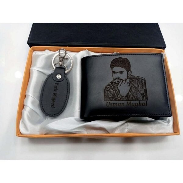 Picture Name Wallet Keychain - Personalized Engraved Jewelry