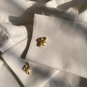 Signature Letter Cufflinks - Gold-Plated Fashion Jewelry