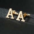 Elegant Letter Cufflinks - Gold-Plated Fashion Jewelry