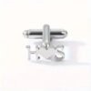 Initials Heart Cufflinks - Personalized Engraved Jewelry
