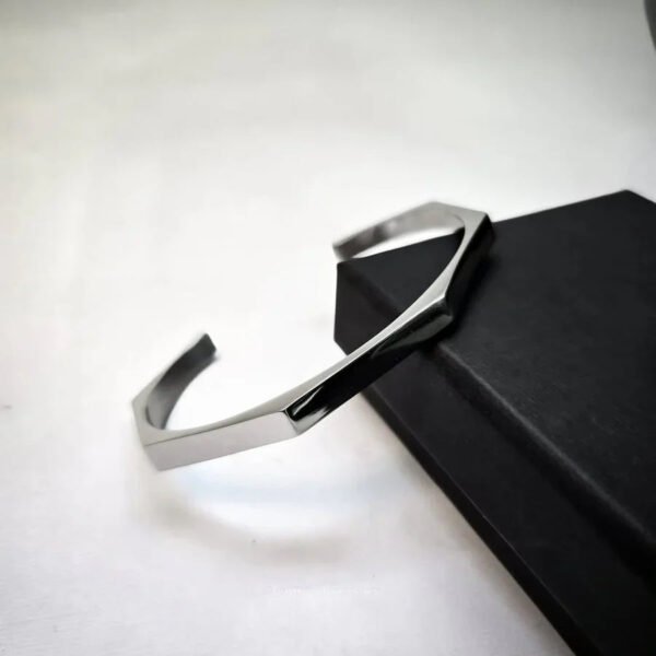 Men Hexagon Adjustable Bangle - Gold-Plated Fashion Jewelry