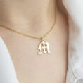 Uppercase Old English Necklace - Personalized Engraved Jewelry