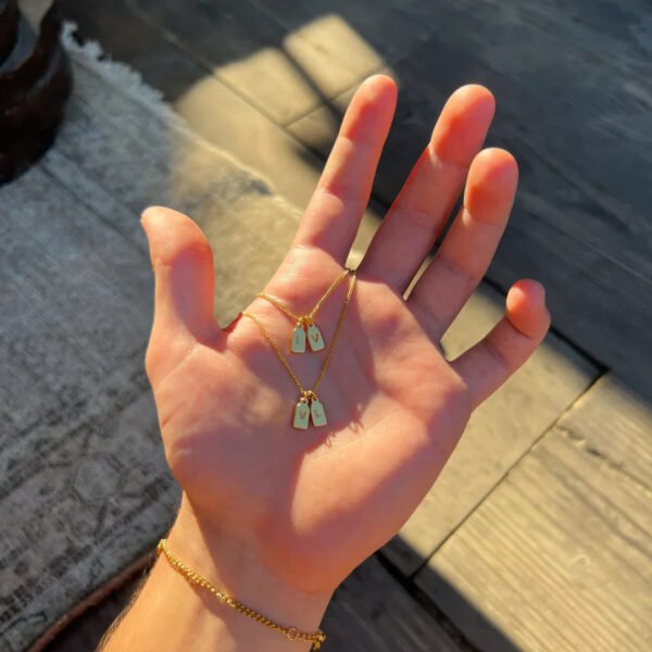 Tiny Initials Necklace - Personalized Engraved Jewelry