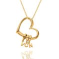 Heart Drop Necklace - Personalized Engraved Jewelry