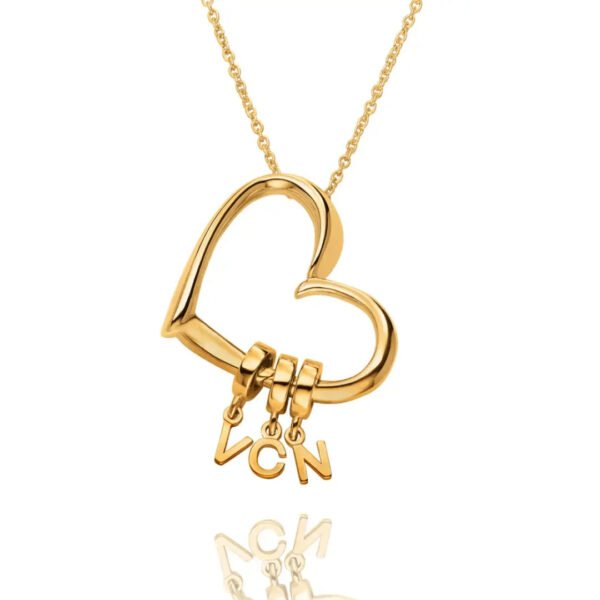 Heart Drop Necklace - Personalized Engraved Jewelry