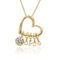 Heart Drop Necklace - Personalized Engraved Jewelry