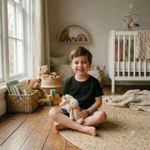 Kids T-Shirt Black - Soft Cotton Comfortable Wear