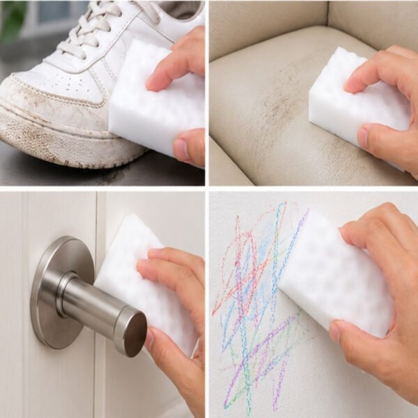 multipurpose-white-foam-cleaning-sponge-eraser-for-kitchen-a-1 Multipurpose White Foam Cleaning Sponge Eraser for Kitchen Appliances Bathroom Tiles Walls Doors Shoes Furniture Marks a